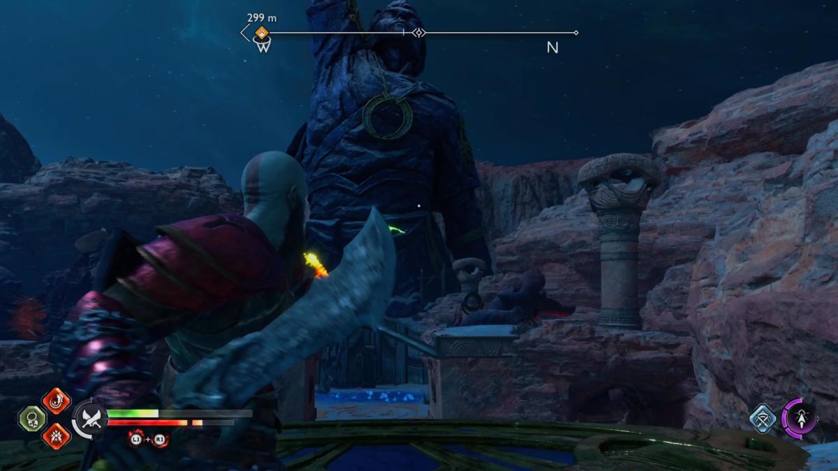 Another raven in the Forbidden Sands in God of War Ragnarok.